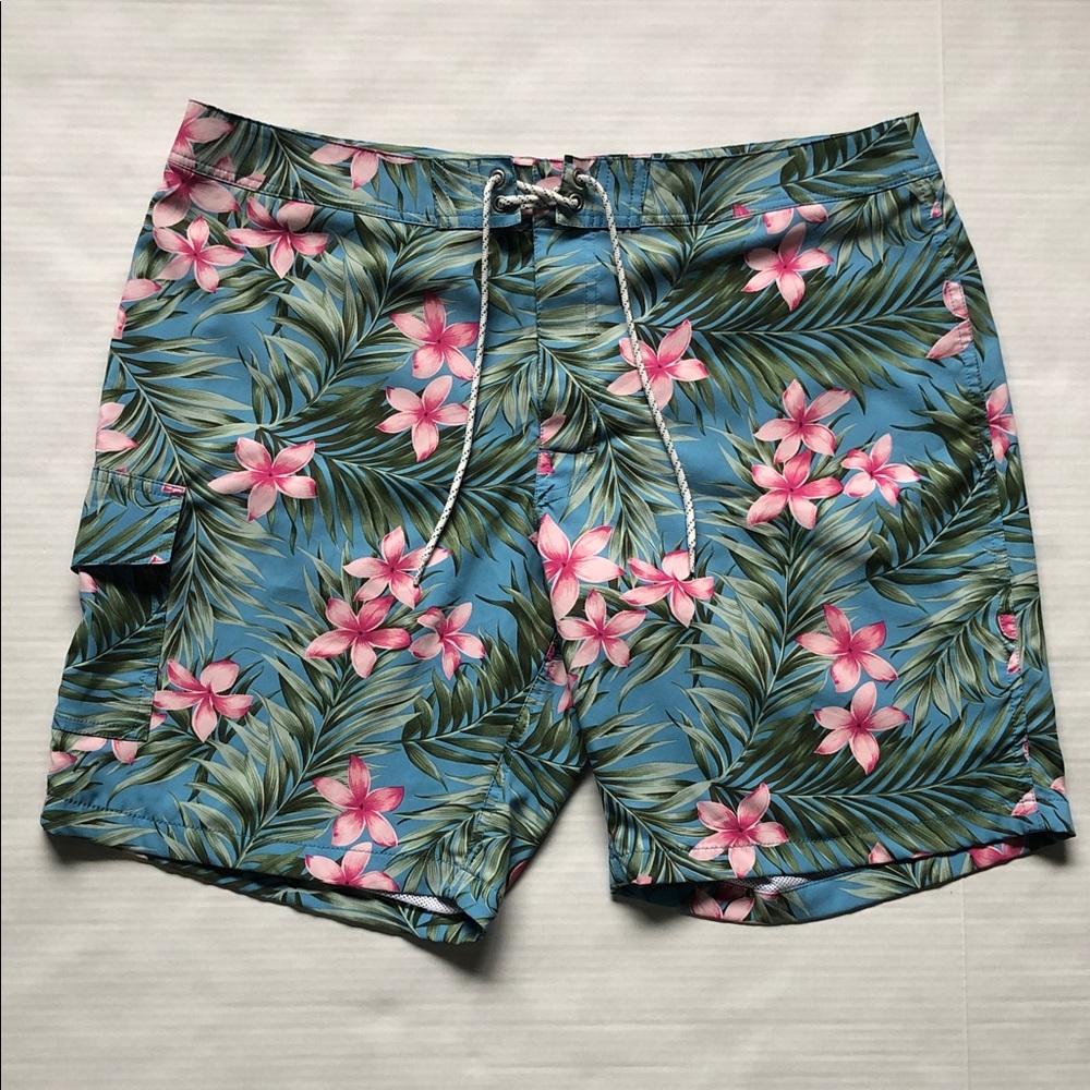 J. Crew Stretch Hawaiian Board Shorts Mesh lined Size 36